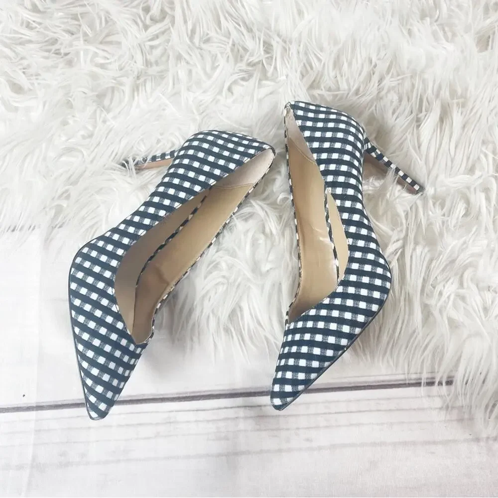 Banana Republic Women's‎ Fabric Gingham Pumps in Black Size 7.5